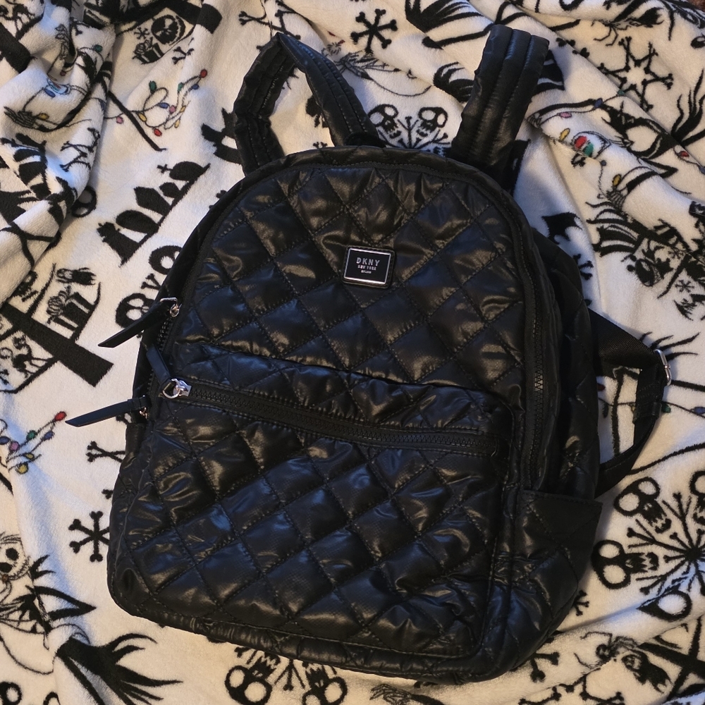 DKNY Black Quilted Backpack - image 1